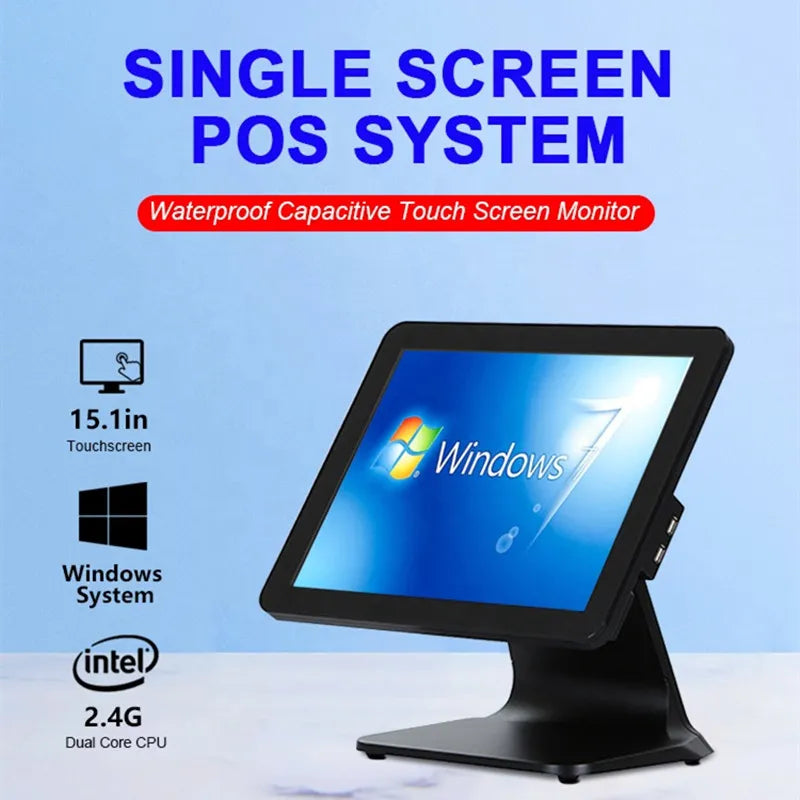 Sistema TPV con pantalla táctil para ventana