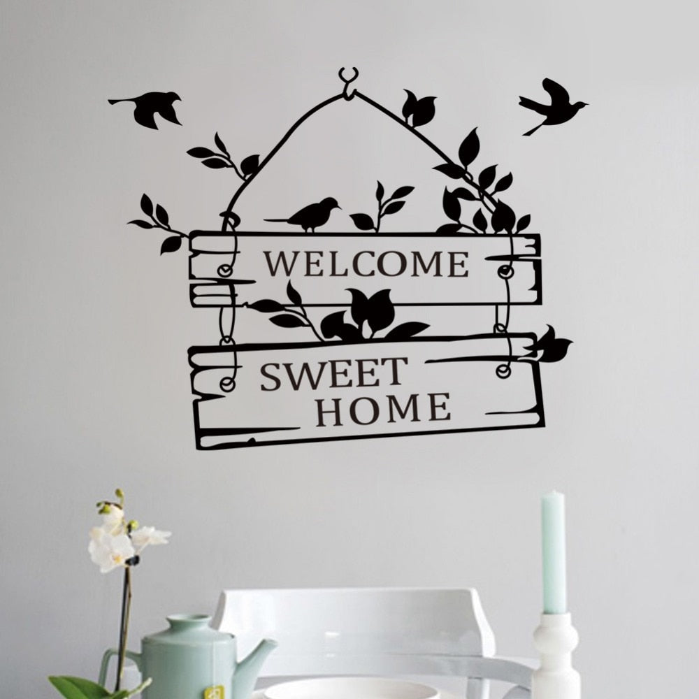 Decoracion de pared, pegatina de Sweet Home.