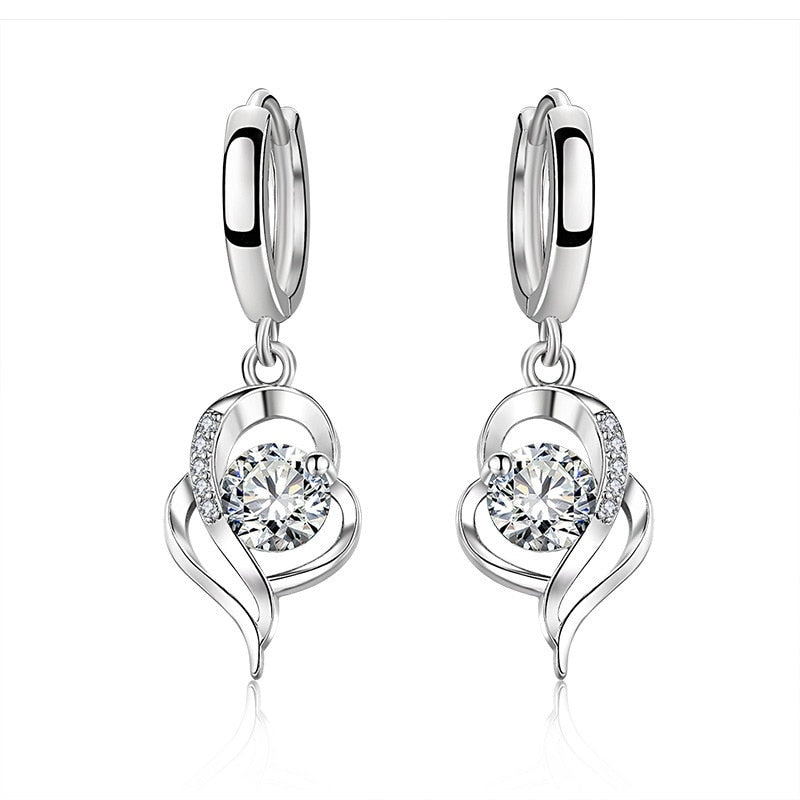 Pendientes de plata esterlina 925.