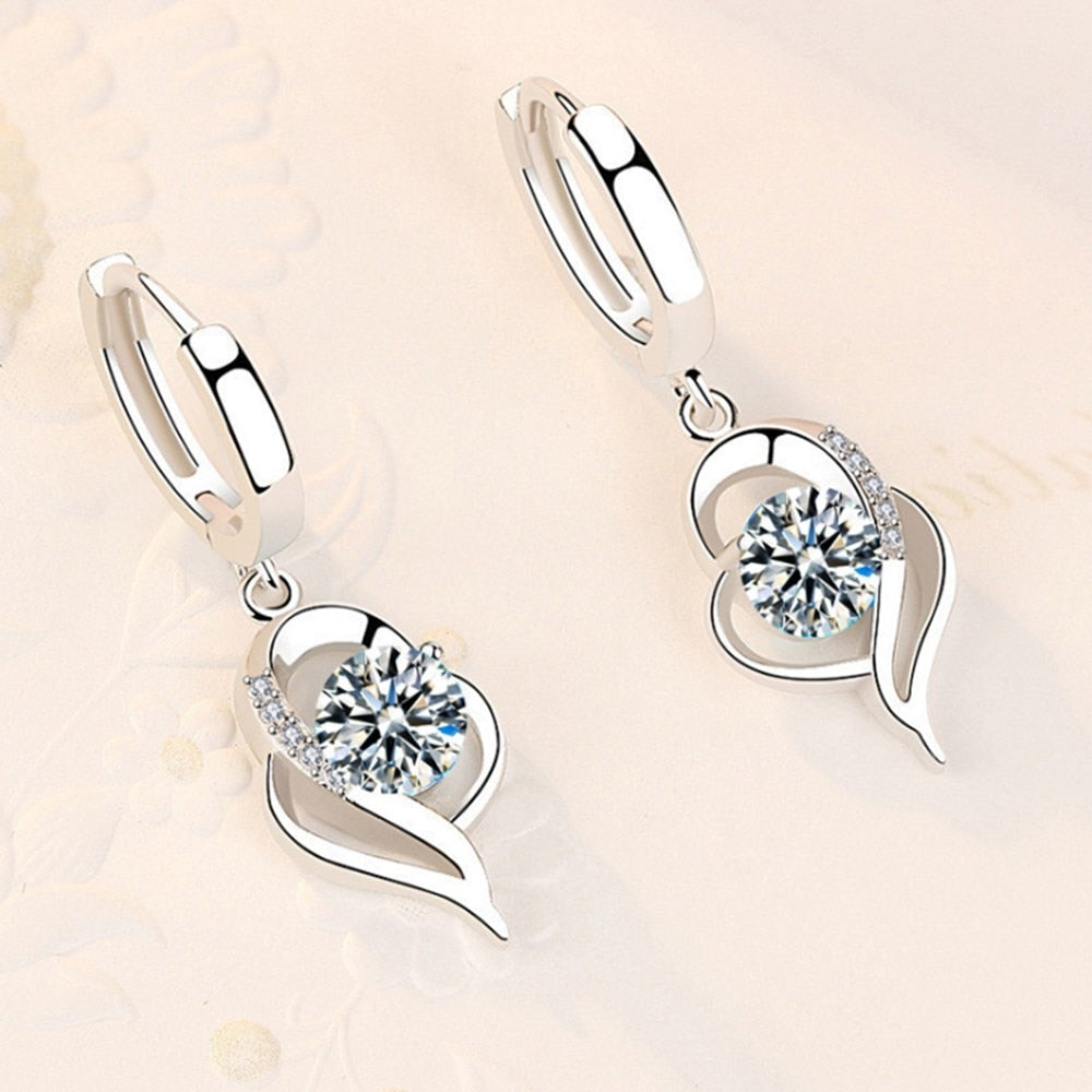 Pendientes de plata esterlina 925.