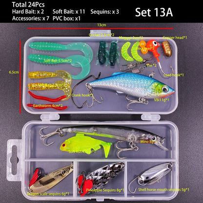 Kit cebos de pesca.