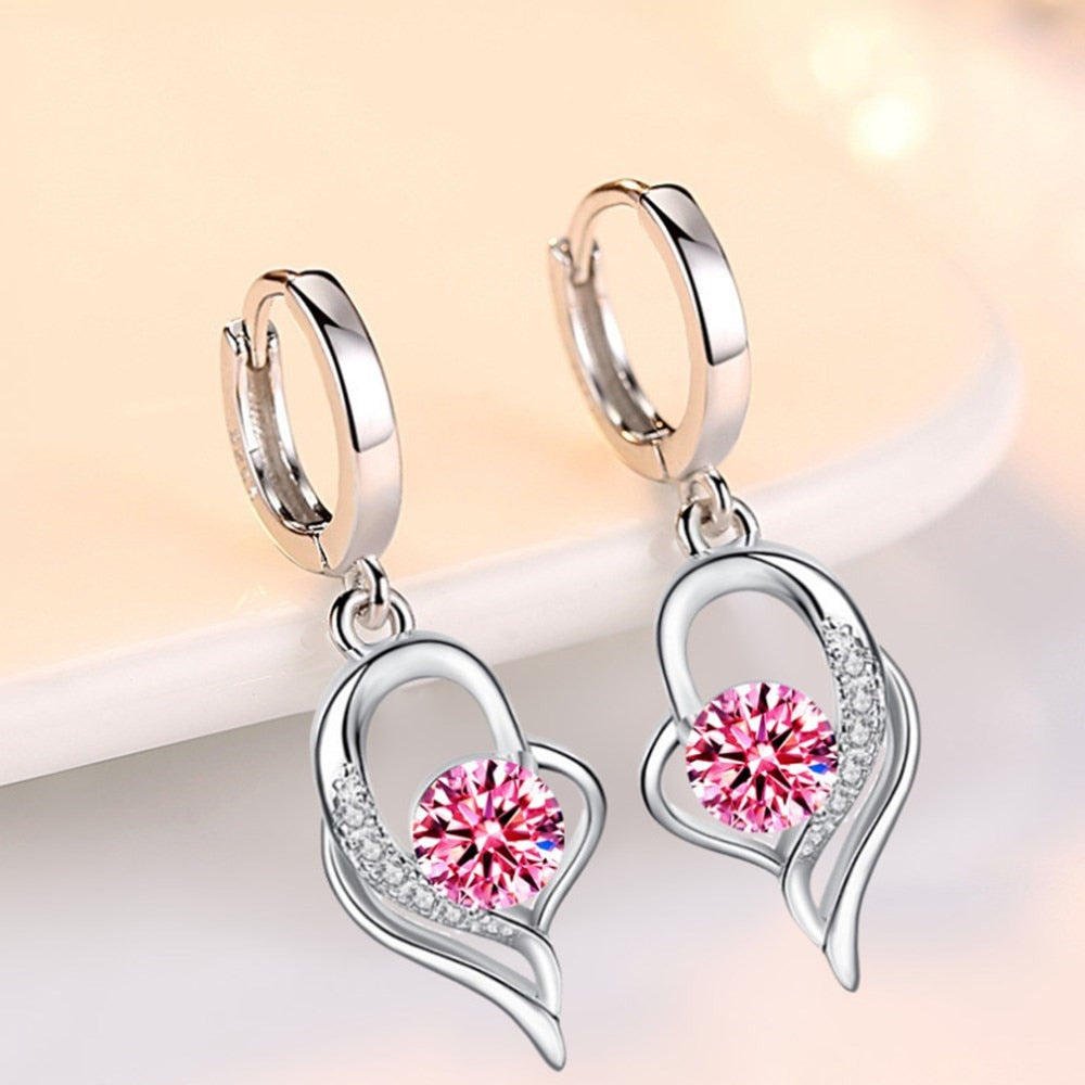 Pendientes de plata esterlina 925.